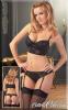 Glitzer Bustier Top & Straps-String schwarz - Gr. 80C/M