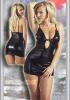 Sexy Party Wetlook Mini-Kleid hauteng schwarz - Gr. S