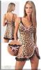Scharfes Leo Design-Set: Kleid / N�glig� mit String - Gr. S
