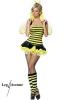 Leg Avenue - 4-teiliges Bienen K�nigin Kost�m Kleid schwarz-gelb - Gr. XS