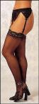 Straps Str�mpfe mit breiter Spitze schwarz