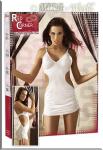 Rasantes Silberglitzer-Mini-Kleid mit Raffung wei�