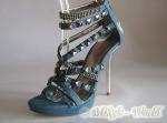 Jeans Riemen Sandalette Samantha blau