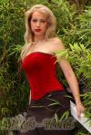 Samt Vollbrust Schn�r Korsett / Corsage rot