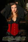 Samt Unterbrust Korsett / Corsage rot