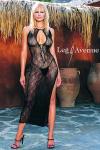 Leg Avenue - Aufregendes langes Neglig� Kleid schwarz - Gr. S-L