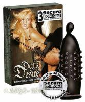 hier klicken f&uuml;r eine vergr&ouml;sserte Darstellung von Secura Dark Desire Noppen-Kondom