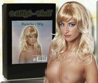 hier klicken f&uuml;r eine vergr&ouml;sserte Darstellung von Langhaar Locken Per�cke rotblond gestuft - wie Echthaar
