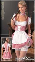 hier klicken f&uuml;r eine vergr&ouml;sserte Darstellung von S��es Dirndl-Set: Mini-Kleid mit Sch�rze wei�-rot