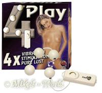 hier klicken f&uuml;r eine vergr&ouml;sserte Darstellung von 4er Vibro-Lust-Kugeln 4-Play