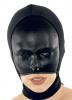 Ledapol - Damen Leder Stretch Kopfmaske mit Zip schwarz - Gr. S-L