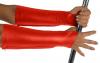 Ledapol - Edle lange Leder Handschuhe mit Zip rot - Gr. L