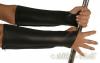 Ledapol - Edle lange Leder Handschuhe mit Zip schwarz - Gr. L