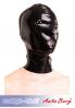 Anita Berg - Latex Kopfmaske mit Perforationen schwarz - Gr. L