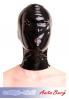 Anita Berg - Latex Zip-Kopfmaske mit Perforationen schwarz - Gr. L