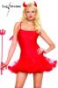 Leg Avenue - Enges Mini-Kleid mit Tll-Petticoat rot - Gr. M/L