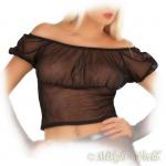 Ledapol - Schulterfreie Netz Bluse im Carmen Style