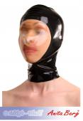 Anita Berg - Latex Kopfmaske mit Transparenz mit Zip