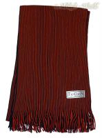 hier klicken für eine vergrösserte Darstellung von Weicher Unisex Strickschal mit Fransen schwarz-rot - Nr. 9