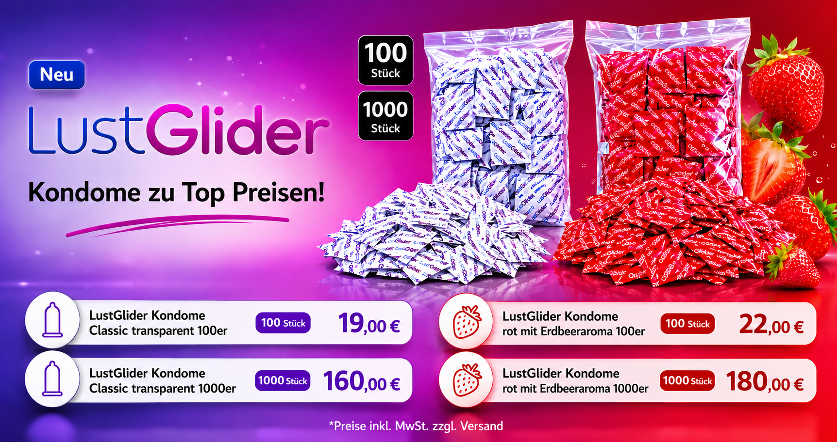 LustGlider Kondome zu Top Preisen