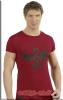 Knappes Dragon Shirt / Top rot-schwarz - Gr. S