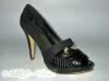 Elegante Peep Toes Pumps Myra schwarz - Gr. 36,5
