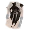 Ledapol - Extravaganter Lack Body mit Zip ouvert schwarz - Gr. S