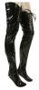 Ledapol - Heie Lack Bettstiefel / Overknees schwarz - Gr. L