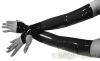 Ledapol - Glnzende extralange Lack Handschuhe schwarz - Gr. L