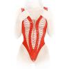 Ledapol - Markanter Lack Body ouvert mit sexy Schnrungen rot - Gr. S