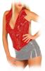 Ledapol - Rassige Lack Neckholder Schnr Corsage / Korsett rot - Gr. L