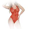 Ledapol - Latex Netz Body mit hohem Beinausschnitt rot - Gr. S