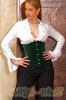 Original Samt Unterbrust Korsett / Corsage grn - Gr. 34