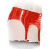 Ledapol - Scharfer Latex Strapsgrtel mit Strapshaltern rot - Gr. S