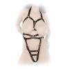 Ledapol - Echt Leder Harness Body extrem ouvert schwarz - Gr. S-L