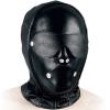 Ledapol - Echt Leder Kopfmaske mit Klappen und Knebel schwarz - Gr. S-L