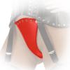 Ledapol - Echt Leder Harness String mit Flachnieten rot - Gr. S