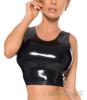 Insistline - Hautenges Datex Top / Bustier mit Zip schwarz - Gr. L