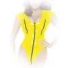 Insistline - Extravaganter Datex Body mit 3 Zips gelb - Gr. S