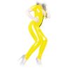 Insistline - Hautenger Datex Kurzarm Overall mit Zip gelb - Gr. S