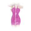 Insistline - Heies Datex Neckholder Minikleid mit Zip pink - Gr. S