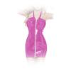 Insistline - Heies Datex Neckholder Minikleid mit Zip pink - Gr. S