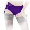 Insistline - Scharfer Datex Straps Slip ouvert mit Zip lila - Gr. S