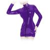 Insistline - Hautenges Datex Langarm Minikleid mit Zip lila - Gr. S