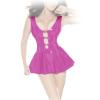 Insistline - Raffiniertes Datex Schnallen Glocken Minikleid pink - Gr. S