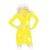 Insistline - Langrmeliges Datex Cut-Out Minikleid mit Zip gelb - Gr. S
