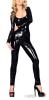 Insistline - Hautenger Datex Langarm Overall mit Zip schwarz - Gr. L