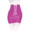 Insistline - Eleganter Datex Rock mit Zierschnrung und Zip pink - Gr. S