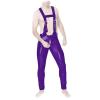 Insistline - Lange Herren Gay Datex Hose mit Hosentrgern lila - Gr. S