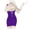 Insistline - Erotisches Datex Minikleid Brust ouvert lila - Gr. S